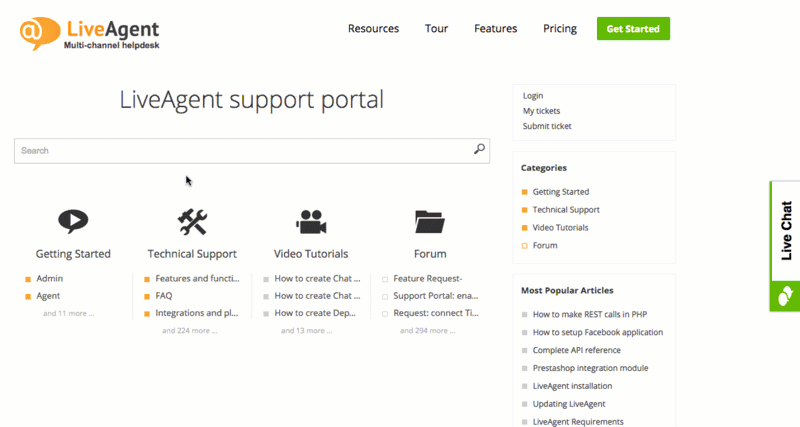 Self-service portal for customer support