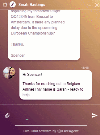 实时聊天支持示例