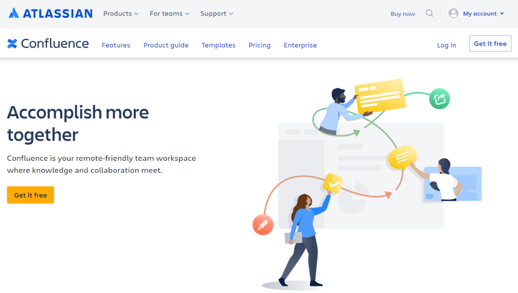 光滑的Confluence软件主屏幕图像