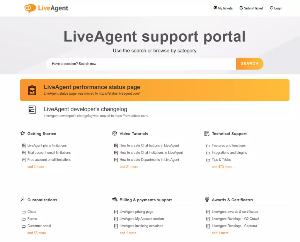LiveAgent支持门户