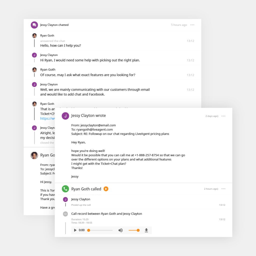 LiveAgent ticket example