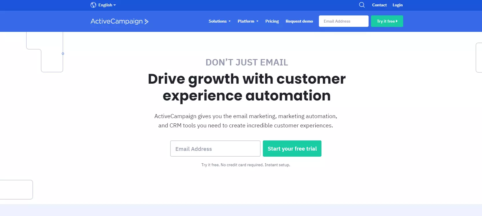 ActiveCampaign主页