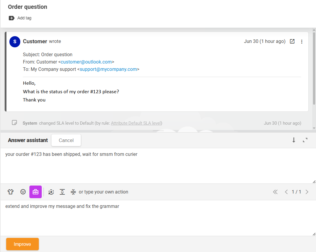 LiveAgent AI 答案助手功能
