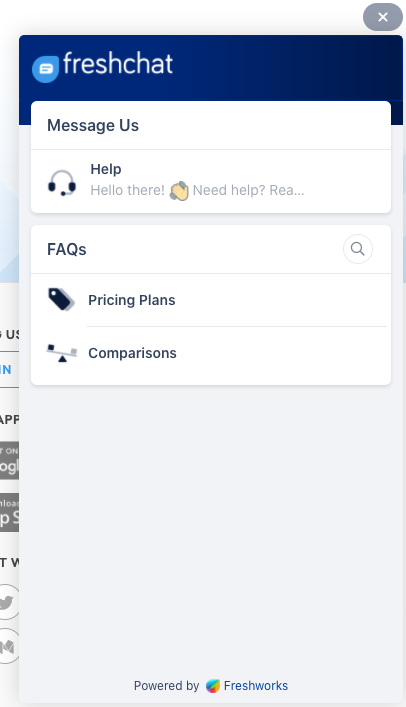 FreshChat实时聊天窗口