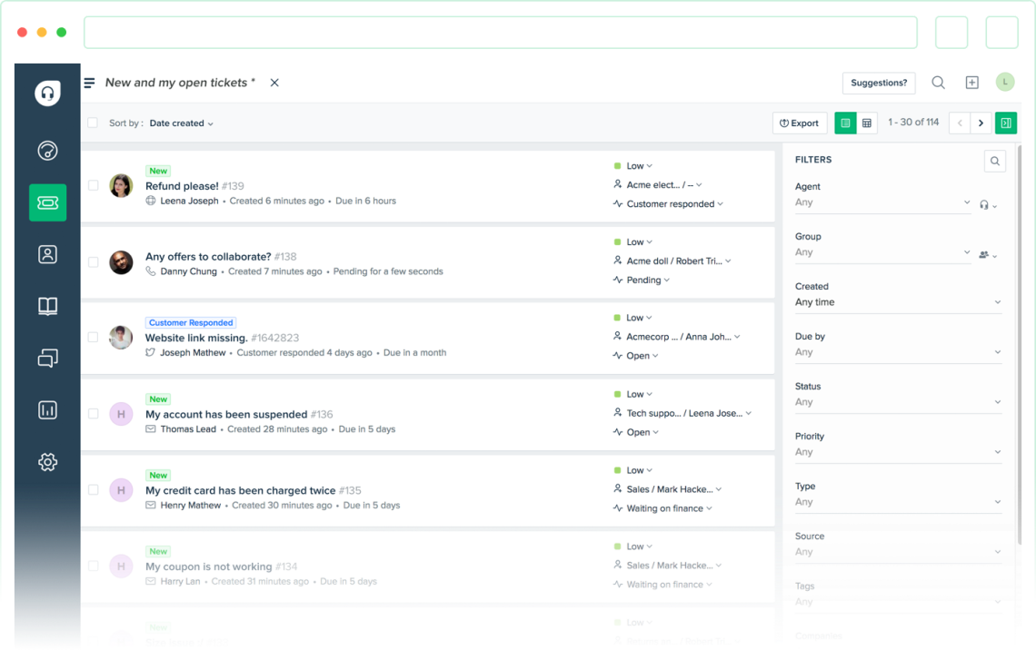 FreshDesk开放工单
