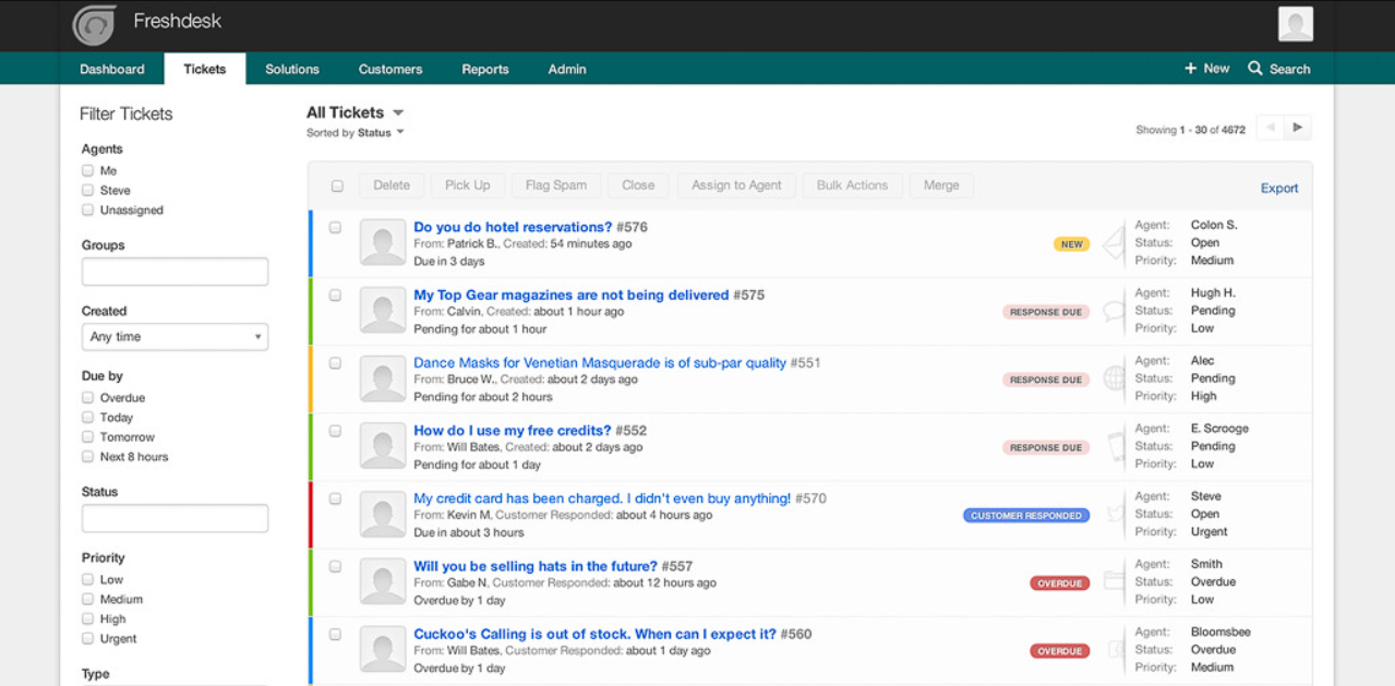 Freshdesk票证活动