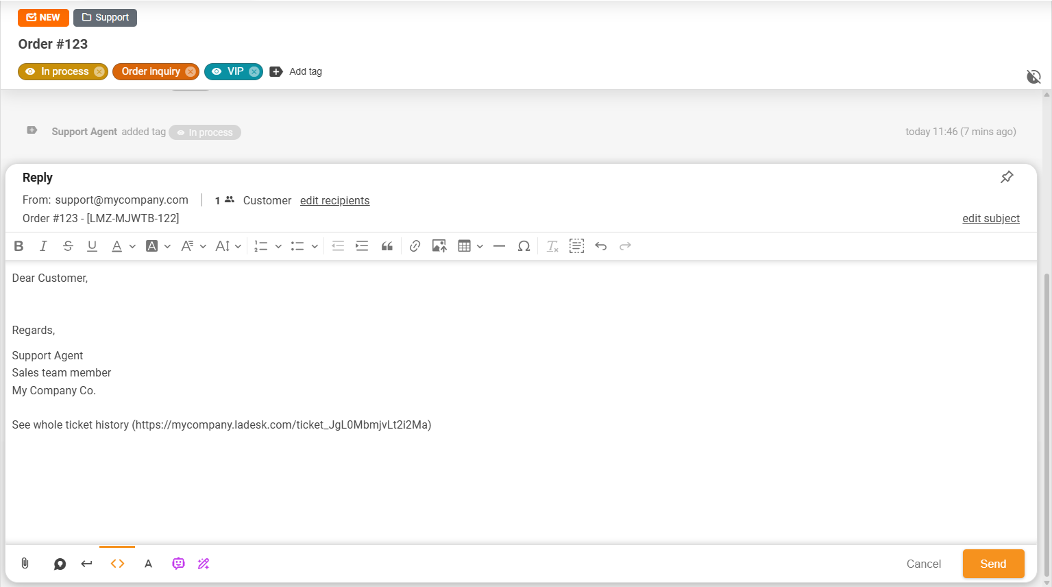 LiveAgent 的固定和取消固定功能