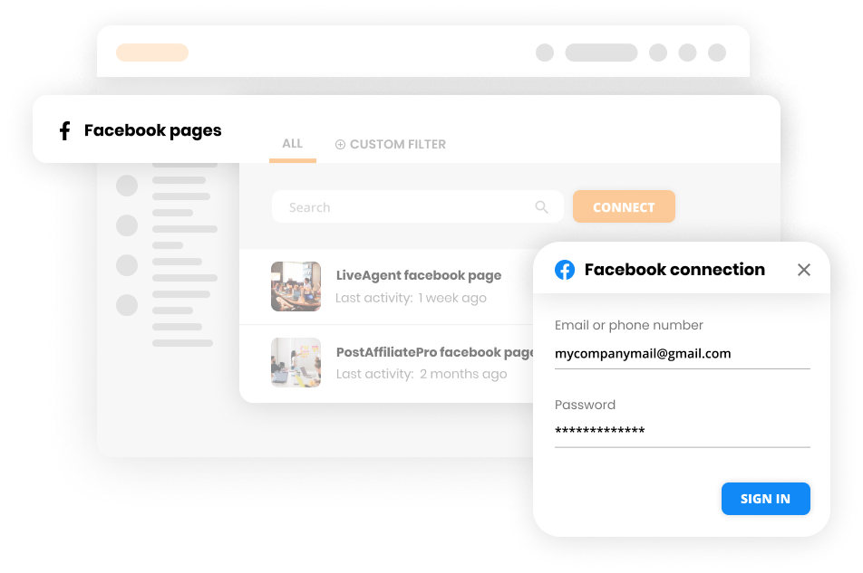 使用帮助台软件 LiveAgent 连接 Facebook