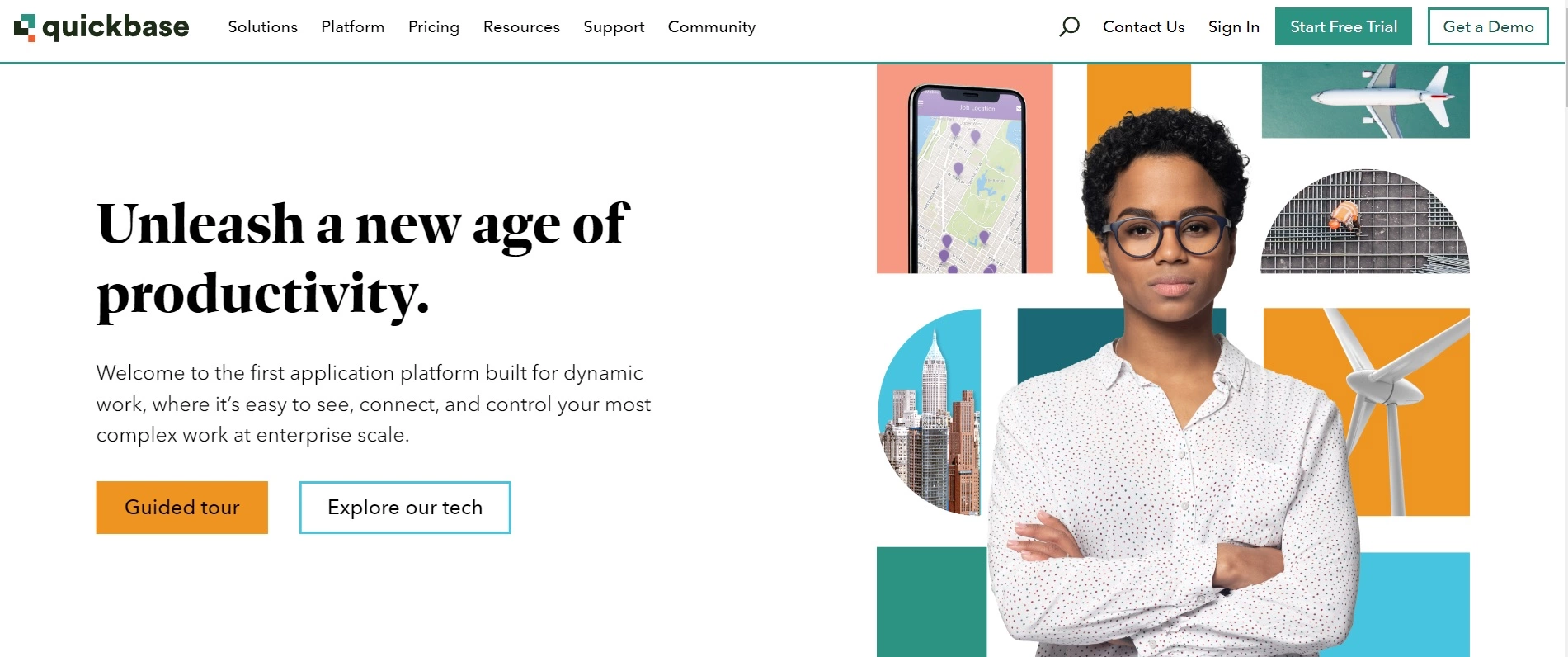 Quickbase的主页 - 无需任何编码经验即可连接和控制您的复杂项目
