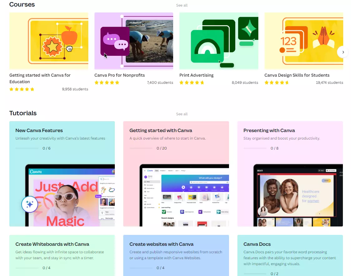 Canva的设计学校