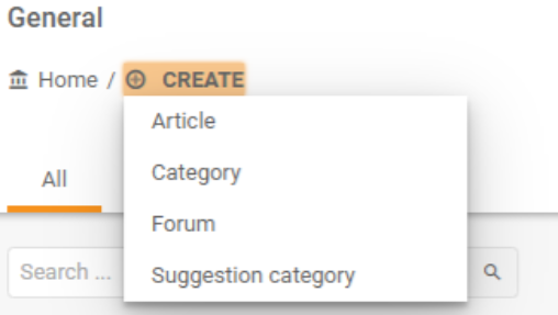 Create category for knowledge base