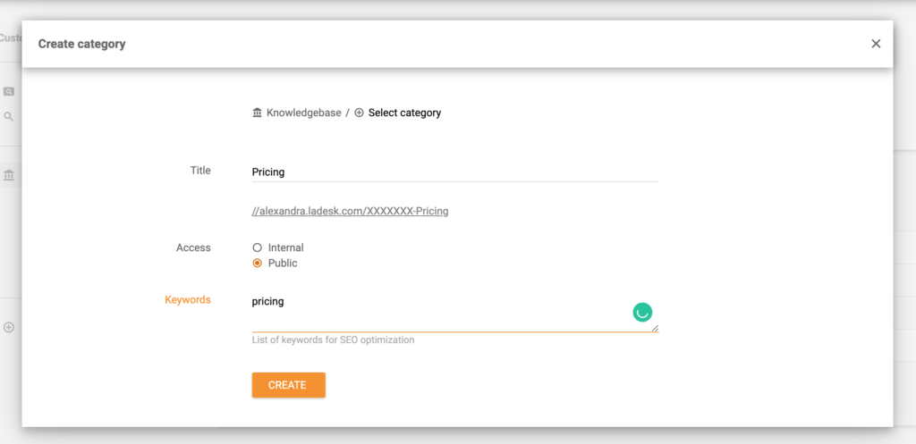 在 LiveAgent 中创建知识库类别