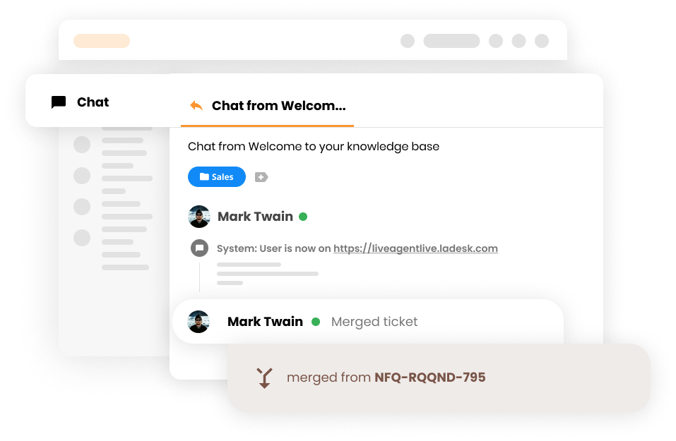 在帮助台软件中合并客户票证 - LiveAgent