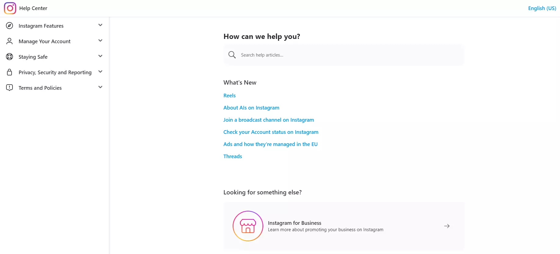 Instagram帮助中心