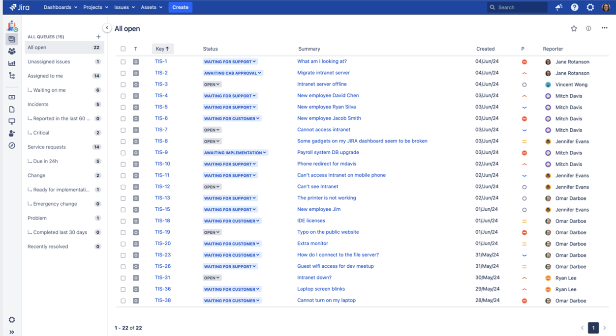 Jira Service Management免费方案——服务台中的工单队列