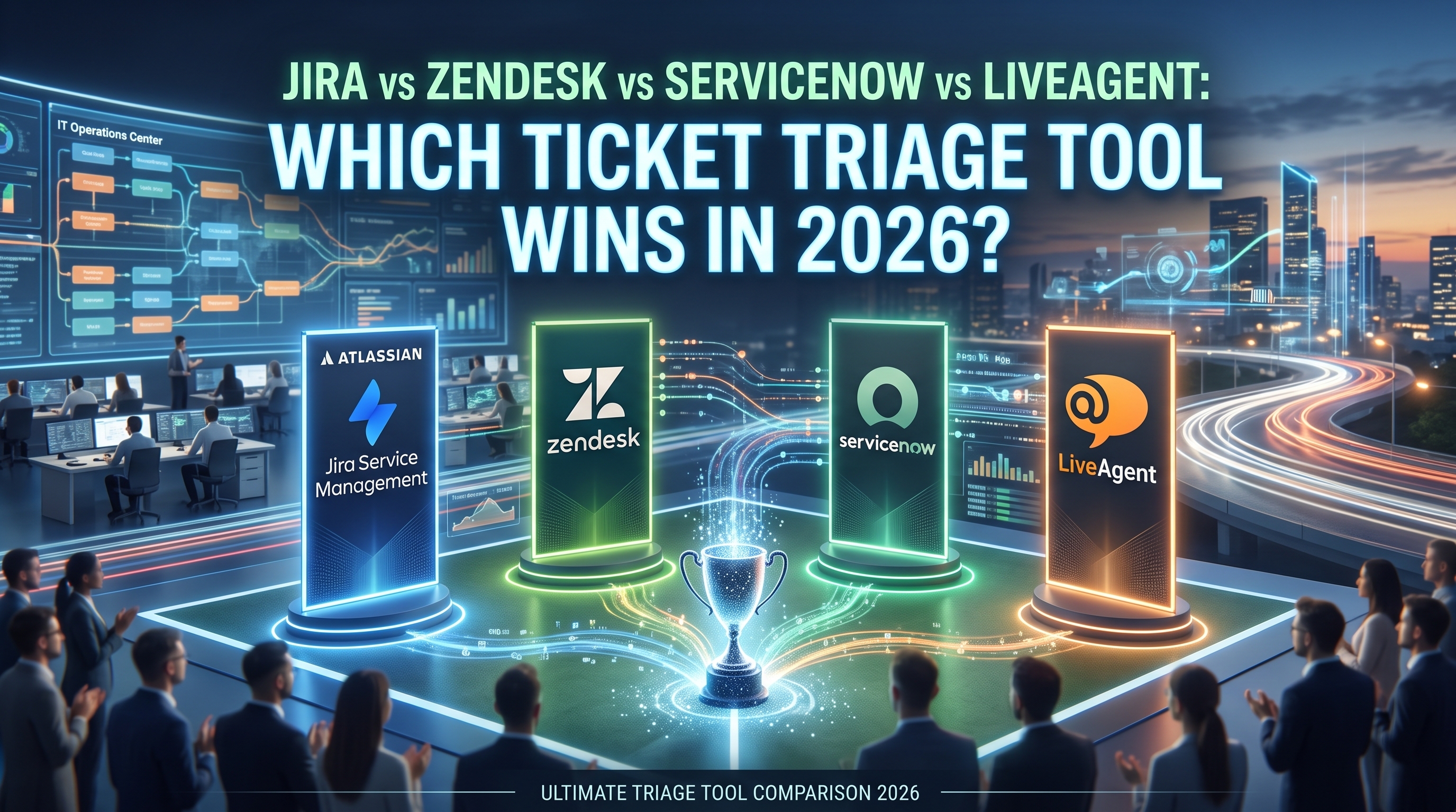 Jira vs Zendesk vs ServiceNow vs LiveAgent:2026年哪款工单分类工具胜出?