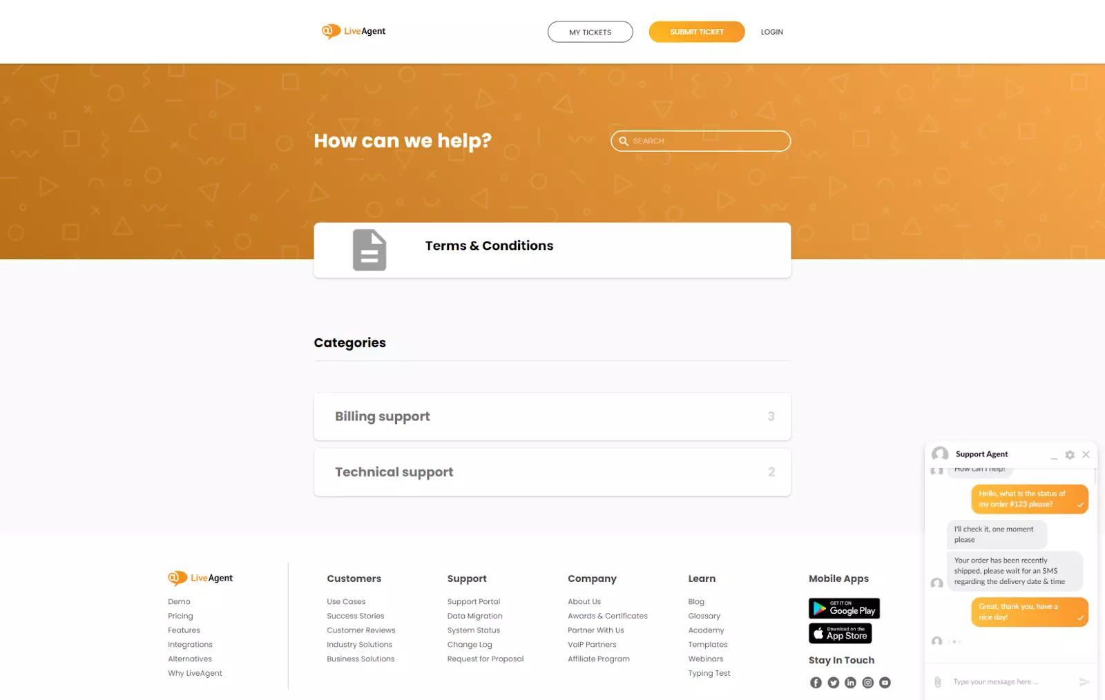 LiveAgent 中新的客户门户和聊天小部件外观