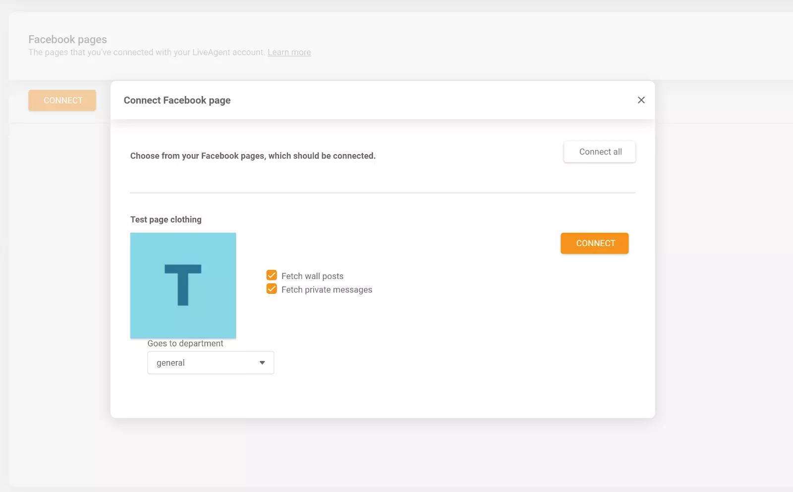 LiveAgent - 连接您的 Facebook 页面