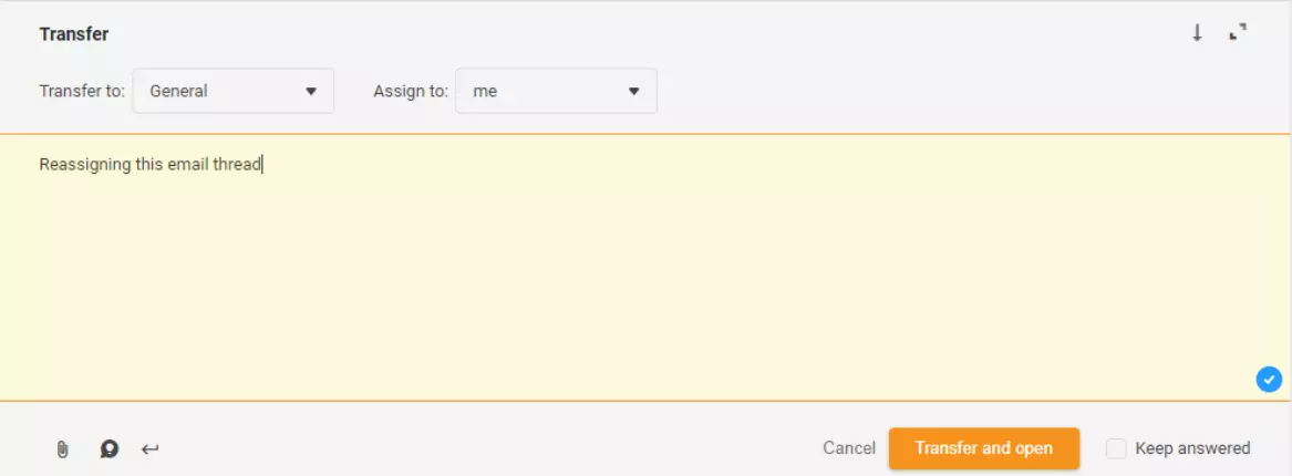 在LiveAgent中重新分配电子邮件线程