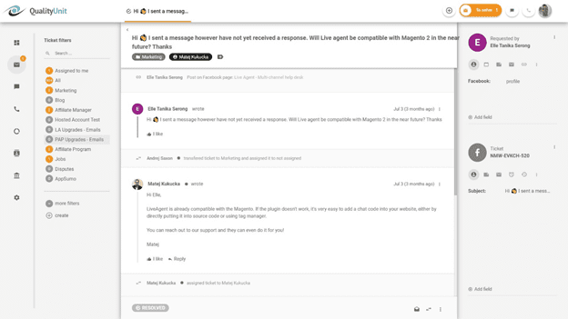 帮助台工具，可帮助在社交媒体上维护声誉
