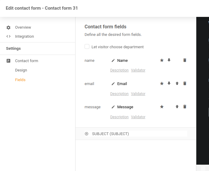 New field not appearing when creating a contact form