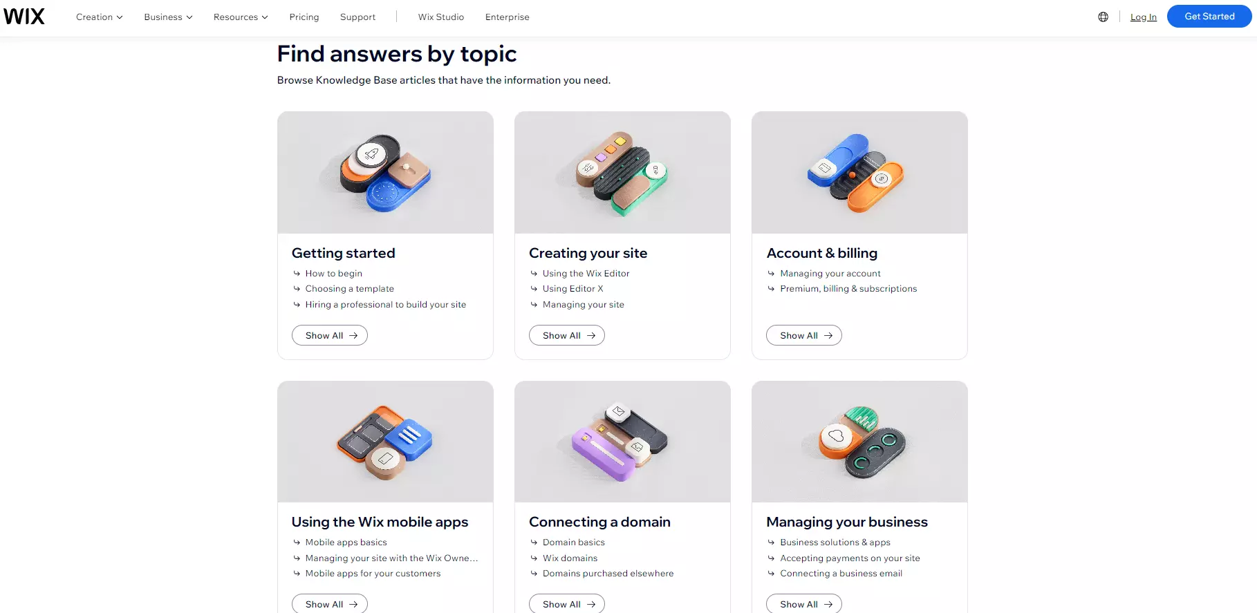 Wix知识库分类