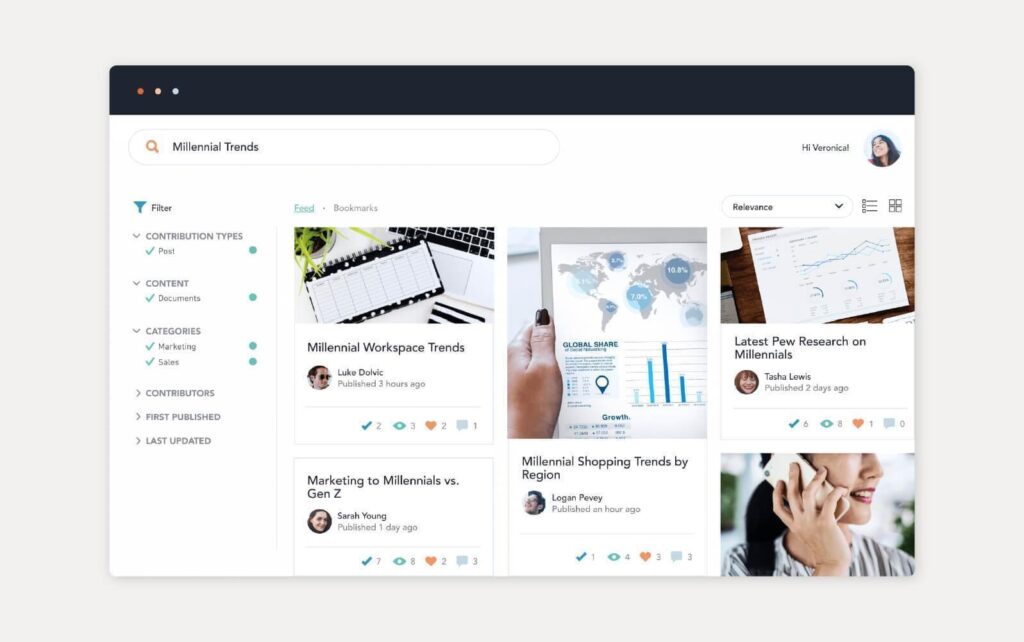 Bloomfire提供的知识库解决方案示例