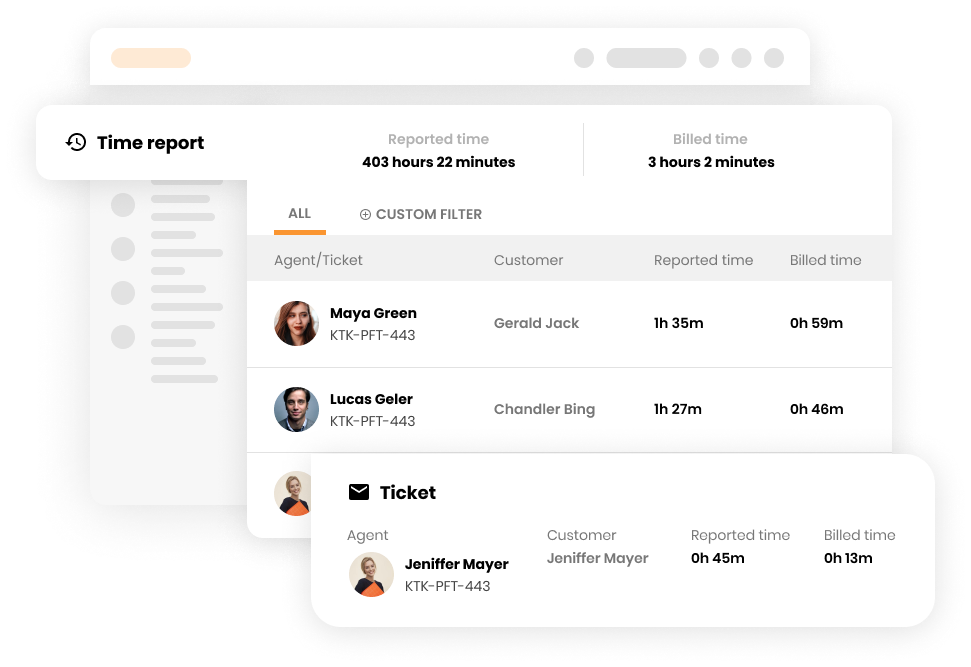 帮助台软件中的时间报告 - LiveAgent