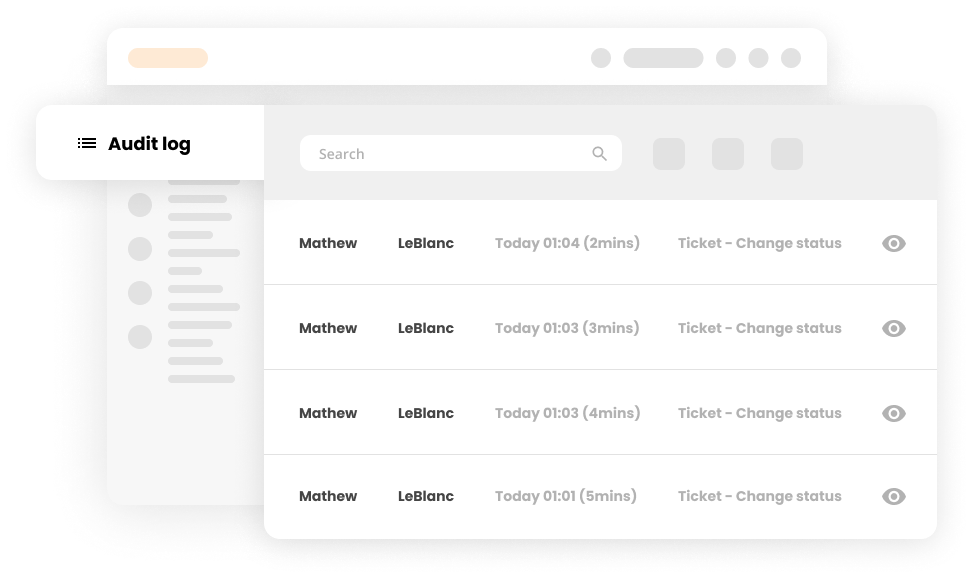 帮助台工单软件中的审计日志筛选器 - LiveAgent