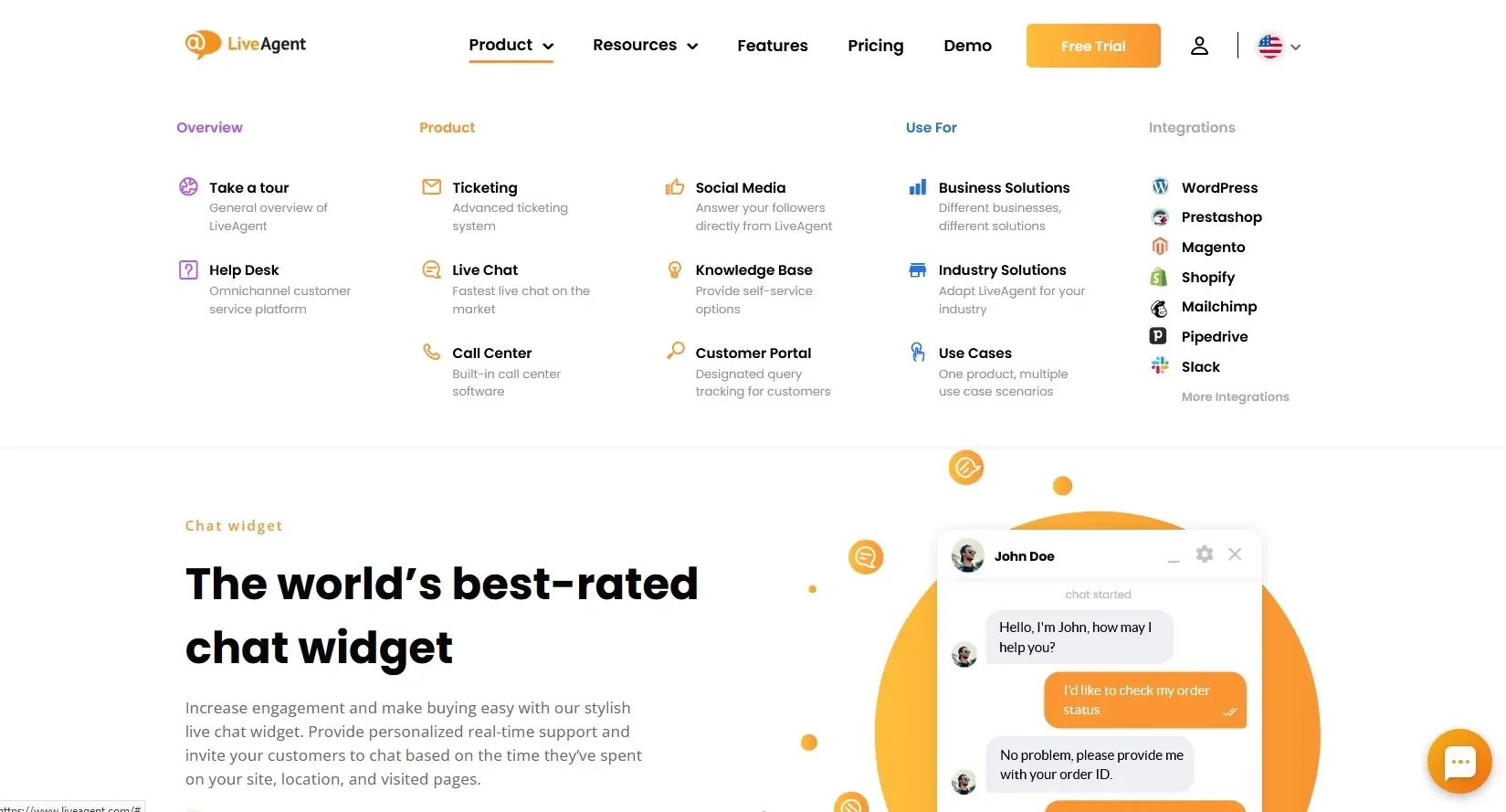 LiveAgent的产品标签