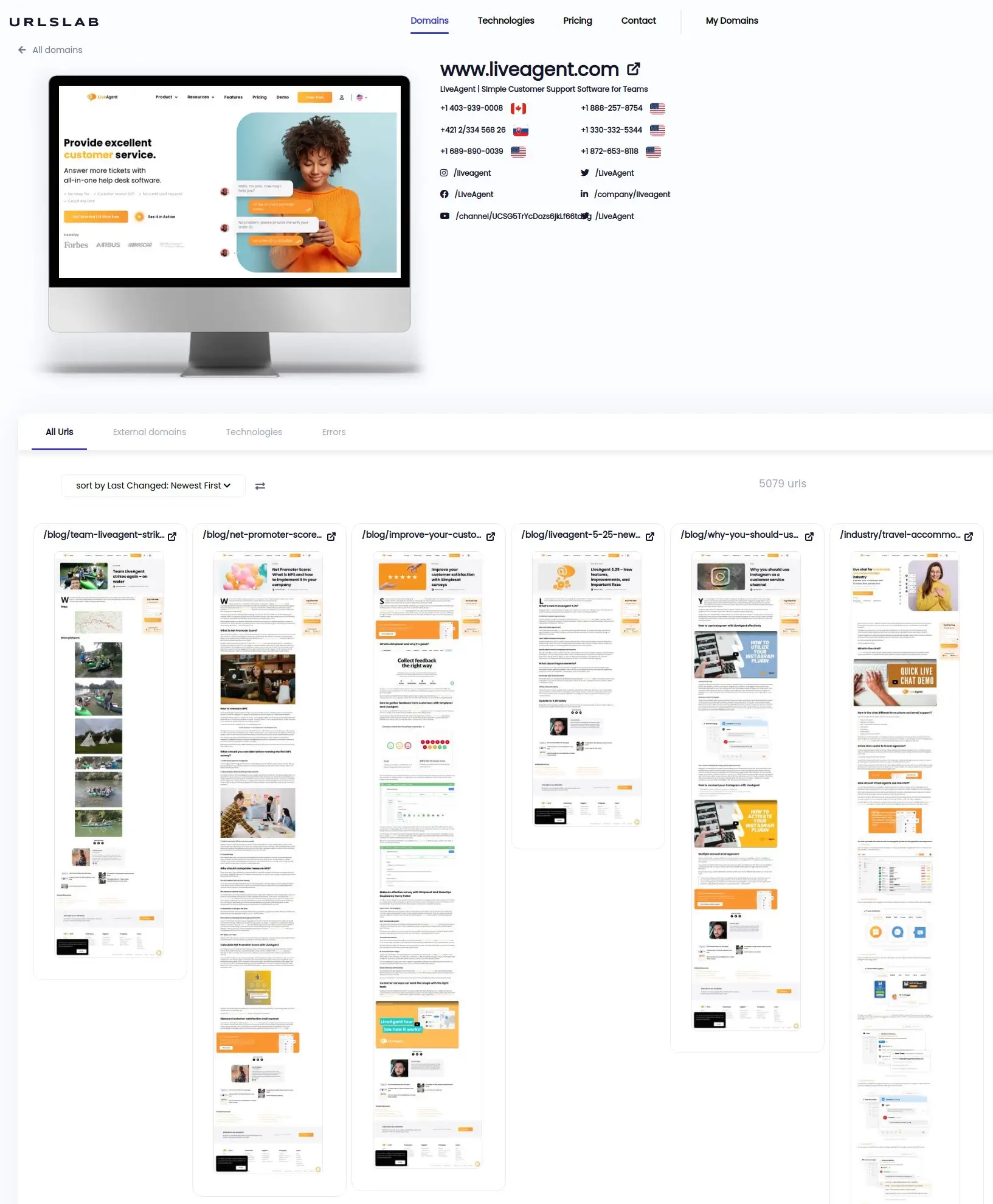 网站截图的快速视觉审查