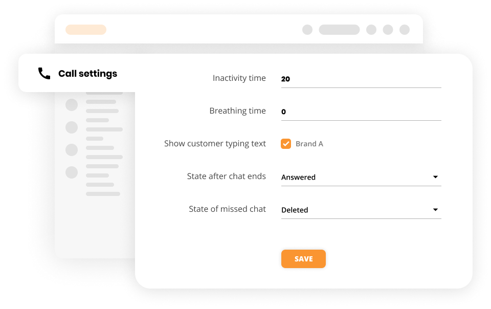 客户服务软件中的通话设置 - LiveAgent