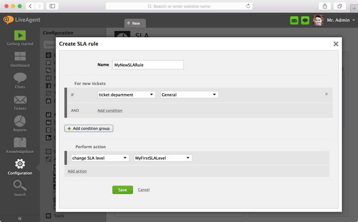 图像显示如何设置新条件并指定要采取的操作