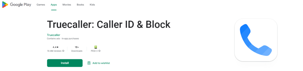 Truecaller: Caller ID & Block Google Play website