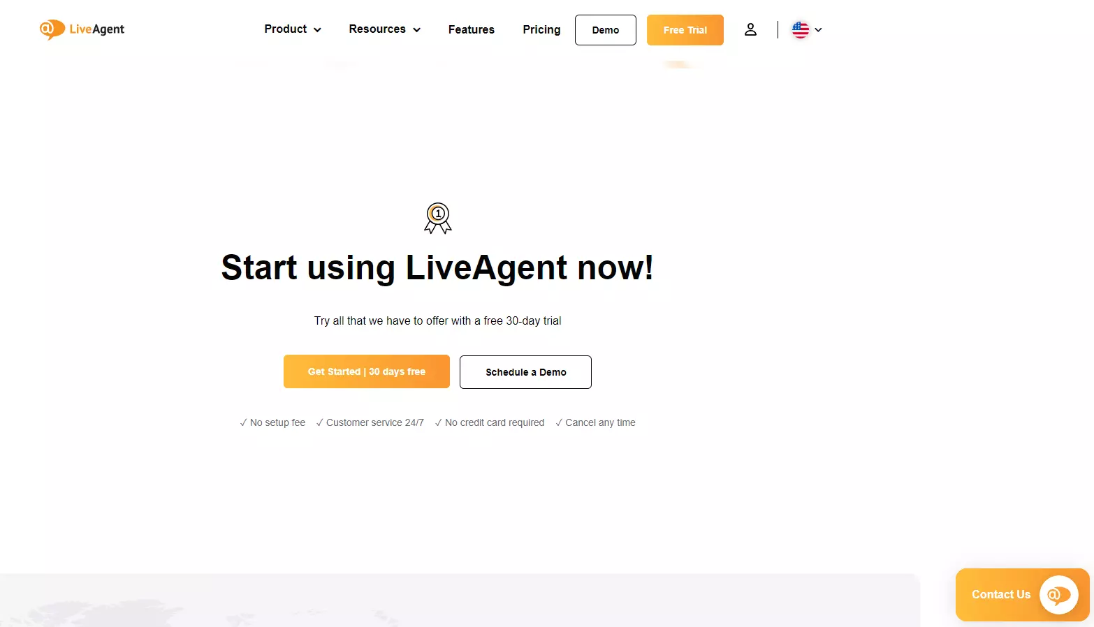 LiveAgent CTA和实时聊天按钮