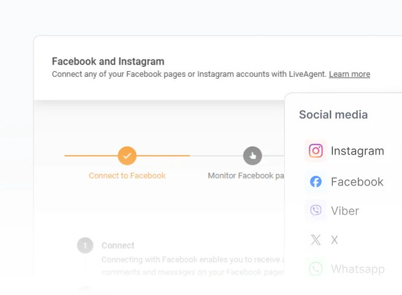 LiveAgent与Facebook、Instagram和WhatsApp的社交媒体集成
