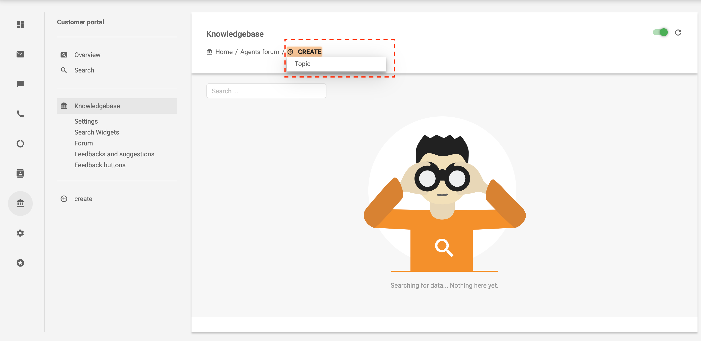Create topic in agent forum - LiveAgent