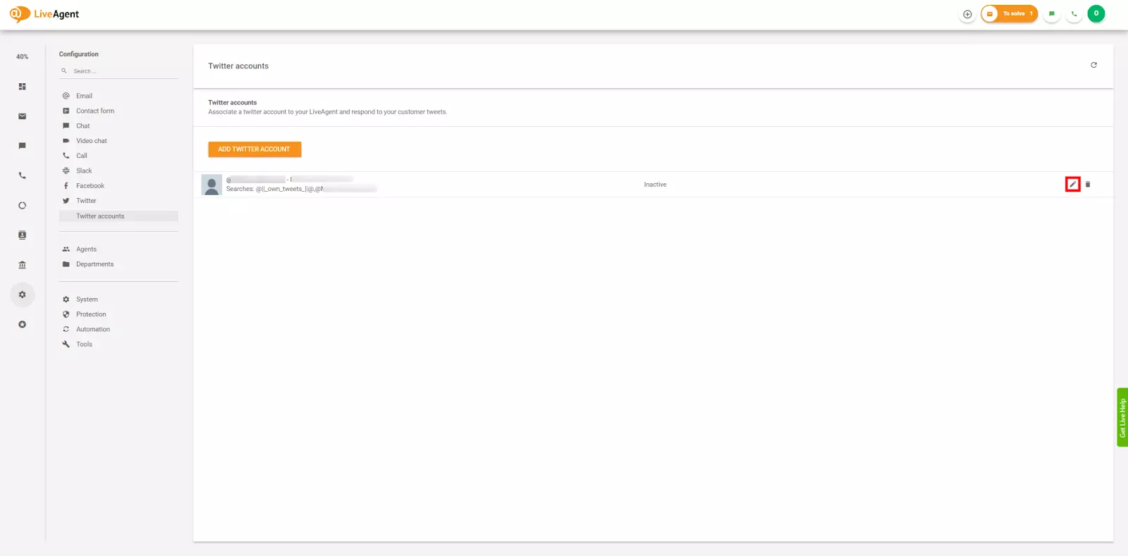 编辑Twitter账户设置
