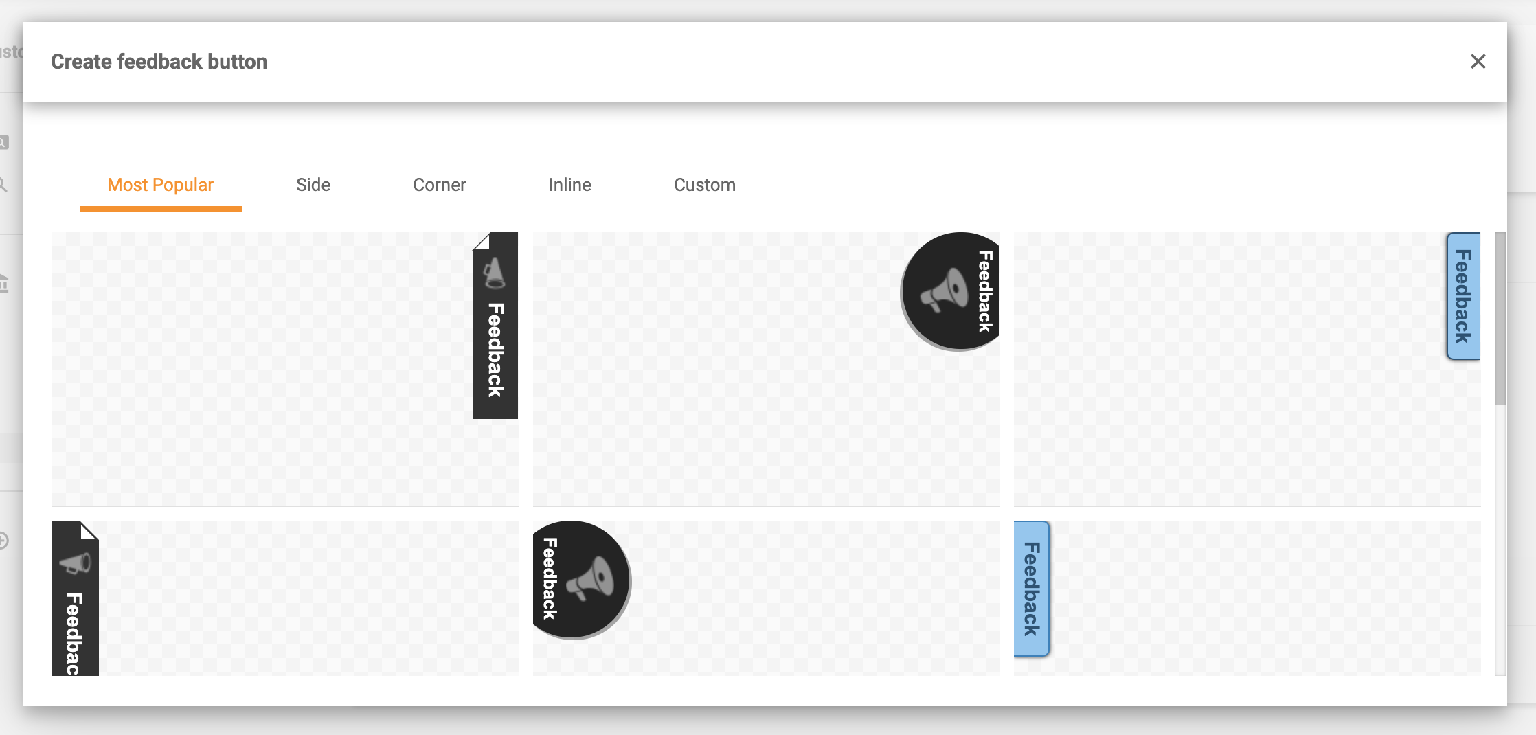 反馈按钮样式 - 最受欢迎