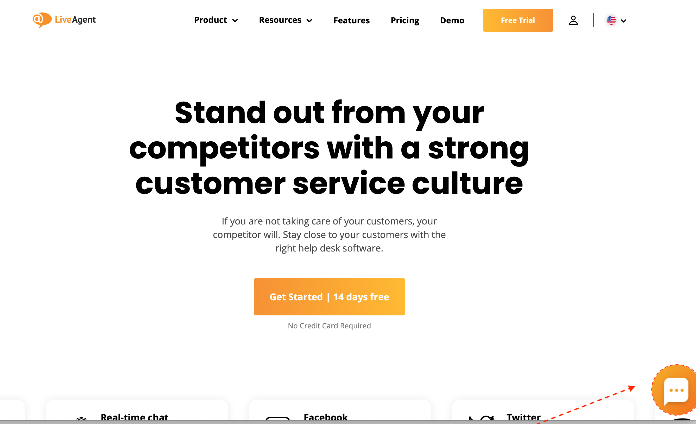 LiveAgent 聊天按钮示例