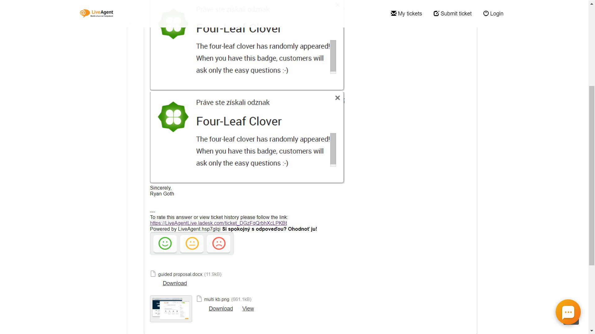 在线工单历史记录显示