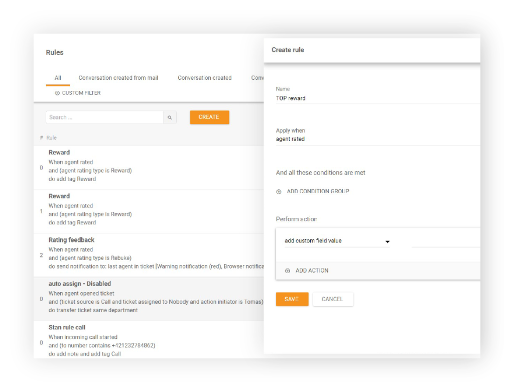 在LiveAgent中创建规则
