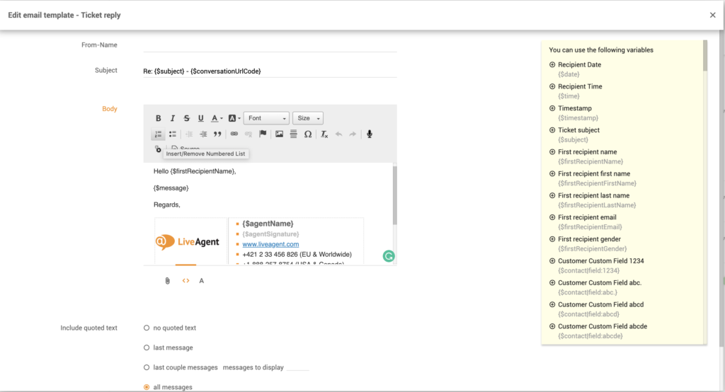 电子邮件模板定制