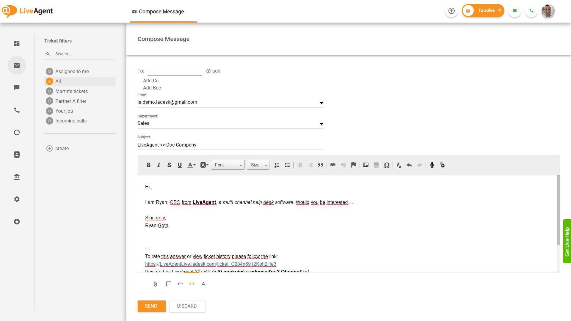 新工单中的所见即所得编辑器