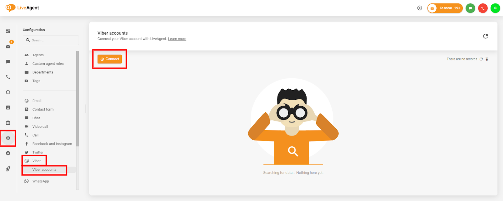 How to find Viber integration in LiveAgent panel