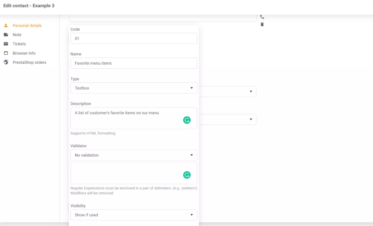 已添加到 LiveAgent 联系人列表的新联系人