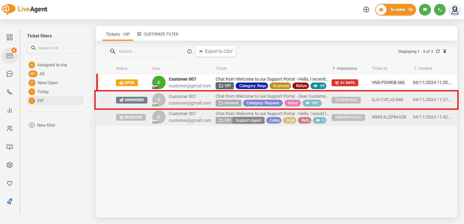 LiveAgent界面显示导出对话日志的步骤