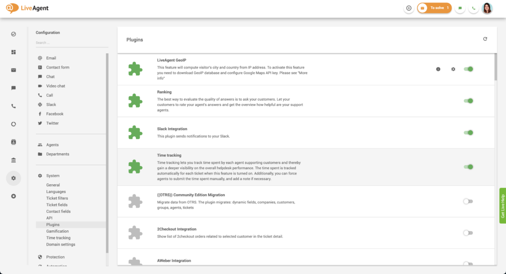 时间追踪已启用