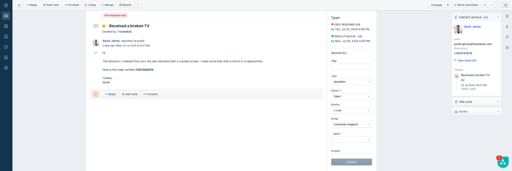 Freshdesk的工单环境