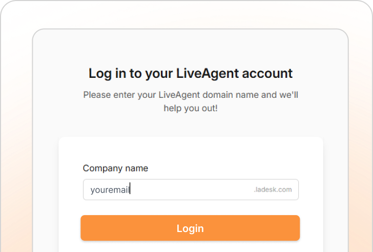 登录LiveAgent
